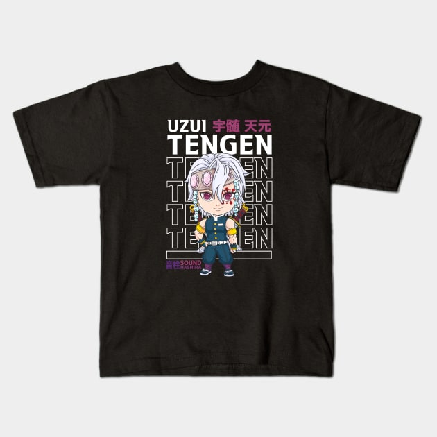 Tengen Uzui Chibi Kids T-Shirt by TeeTowArt